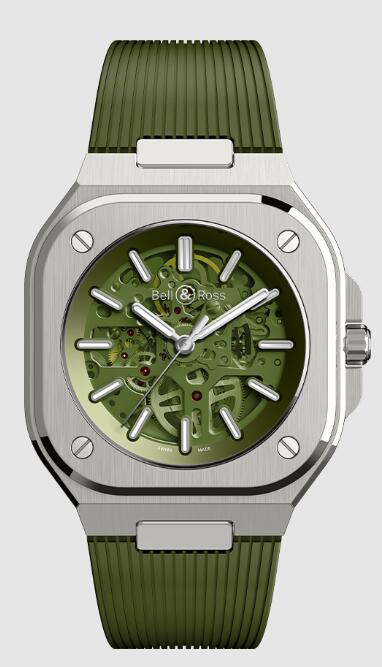 Bell & Ross BR 05 SKELETON GREEN BR05A-GN-SKST/SRB Replica Watch